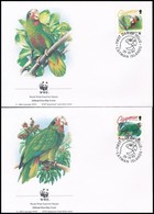 1993 WWF Papagájok Sor 4 FDC-n Mi 690-693 - Andere & Zonder Classificatie