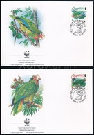 1993 WWF Papagájok Sor 4 FDC-n Mi 690-693 - Otros & Sin Clasificación