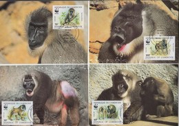 1988 WWF: Majmok Sor 4 Db CM-en Mi 1155-1158 - Other & Unclassified