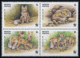 ** 1999 WWF Rókák Négyestömb,
WWF Foxes Block Of 4
Mi 168-171 - Otros & Sin Clasificación