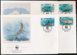 1991 WWF Tengeri élőlények Sor Mi 566-569 4 FDC - Other & Unclassified