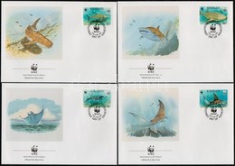 1991 WWF: Tengeri állatok Sor 4 Db FDC-n Mi 566-569 - Andere & Zonder Classificatie
