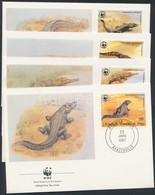 1987 WWF Krokodilok Sor 4 FDC-n Mi 1063-1066 - Other & Unclassified