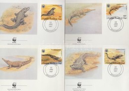 1987 WWF: Krokodil Sor Mi 1063-1066 4db FDC-n - Otros & Sin Clasificación