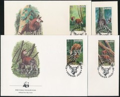 1984 WWF Okapi Sor Mi 875-878 4 FDC - Otros & Sin Clasificación