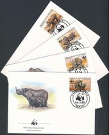 1983 WWF Orrszarvú Sor Mi 985 A - 988 A 4 FDC - Autres & Non Classés