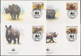 1983 WWF Orrszarvúk Sor Mi 985-988 A 4 FDC - Andere & Zonder Classificatie