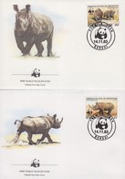 1983 WWF Orrszarvúk Sor Mi 985A-988A 4 FDC-n - Otros & Sin Clasificación