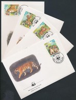 1984 WWF Tigris Sor Mi 706-709 4 FDC - Autres & Non Classés