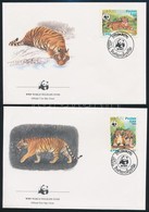 1984 WWF: Tigris Sor 4 Db FDC-n Mi 706-709 - Otros & Sin Clasificación