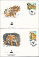 1984 WWF: Tigris Sor 4 Db FDC-n Mi 706-709 - Otros & Sin Clasificación