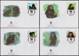 1994 WWF Maláj Medve Sor  4 Db FDC-n Mi 1410-1413 - Other & Unclassified