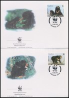 1994 WWF Maláj Medve Sor  4 Db FDC-n Mi 1410-1413 - Andere & Zonder Classificatie