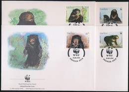 1994 WWF Medvék Sor Mi 1410-1413 4 FDC - Andere & Zonder Classificatie