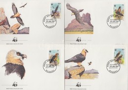 1986 WWF: Keselyű Sor Mi 556-559 4 Db FDC-n - Otros & Sin Clasificación