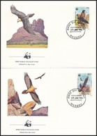 1986 WWF: Szakállas Saskeselyű Sor 4 Db FDC-n Mi 556-559 - Other & Unclassified