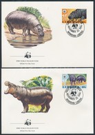 1984 WWF Vízilovak Sor 4 FDC-n Mi 1315-1318 - Otros & Sin Clasificación