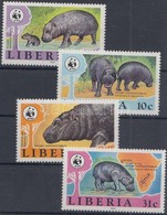 ** 1984 WWF Vízilovak Sor Mi 1315-1318 - Otros & Sin Clasificación