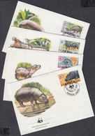 1984 WWF Vízilovak Sor Mi 1315-1318 4 FDC - Other & Unclassified