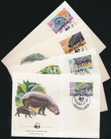 1984 WWF Vízilovak Sor Mi 1315-1318 4 FDC - Andere & Zonder Classificatie