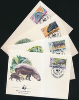 1984 WWF Vízilovak Sor Mi 1315-1318 4 FDC - Andere & Zonder Classificatie