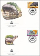 1984 WWF: Törpe Víziló Sor 4 Db FDC-n Mi 1315-1318 - Andere & Zonder Classificatie