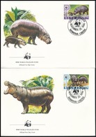 1992 WWF: Törpe Víziló Sor Mi 1315-1318 4 Db FDC-n - Andere & Zonder Classificatie