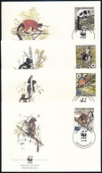 1988 WWF: Lemúrok Sor Mi 1110-1113 A 4 FDC-n - Andere & Zonder Classificatie