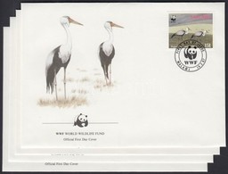 1987 WWF: Madár Sor Mi 477-480 X 4 FDC-n - Other & Unclassified