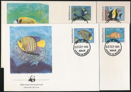 1986 WWF Halak Sor Mi 1198-1201 4 FDC - Autres & Non Classés