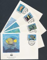 1986 WWF: Halak Sor 4 Db FDC-n Mi 1198-1201 - Other & Unclassified