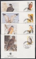 ** 1991 WWF Ragadozómadarak Négyescsík + 4 FDC Mi 864-867 - Otros & Sin Clasificación