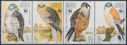 ** 1991 WWF: Madarak Négyescsík Mi 864-867 + 4 Db FDC (gumihiba/gum Disturbance) - Other & Unclassified