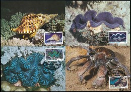 1986 WWF: Tengeri élőlények Sor Mi 73-76 4 Db CM-en - Other & Unclassified