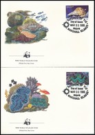 1986 WWF: Tengeri élőlények Sor Mi 73-76 4 Db FDC-n - Other & Unclassified