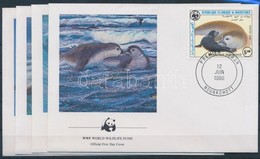 1986 WWF: Fóka Sor Mi 871-874 4 Db FDC-n - Other & Unclassified