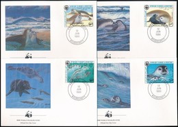 ** 1986 WWF: Fókák Sor Mi 871-874 4 Db FDC-n - Andere & Zonder Classificatie