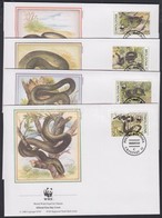 1993 WWF Kígyók Sor WWF értékei Mi 50-53 4 FDC - Autres & Non Classés