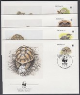 1991 WWF Görög Teknősök Sor 4 FDC-n Mi 2046-2049 - Autres & Non Classés