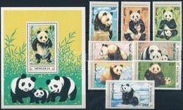 ** 1990 Panda Sor Mi 2157-2164 + Blokk 152 - Other & Unclassified