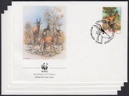 1991 WWF: Antilopok Sor Mi 1231-1234 4 FDC-n - Andere & Zonder Classificatie