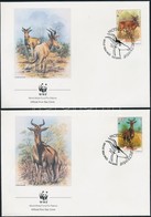 1991 WWF: Lichtenstein Tehénantilop Sor Mi 1231-1234 4 Db FDC-n - Otros & Sin Clasificación