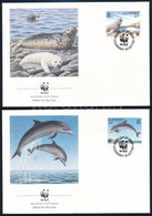 1990 WWF: Tengeri állatok Sor 4 Db FDC-n Mi 497-500 - Autres & Non Classés