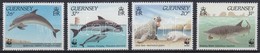 ** 1990 WWF: Tengeri élővilág Sor Mi 497-500 + 4 Db FDC - Autres & Non Classés