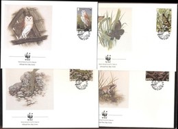 ** 1989 WWF: Ritka állatok Mi 480-483 + 4 Db FDC - Other & Unclassified