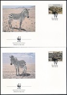 1991 WWF Zebra Sor Mi 702-705 4 Db FDC-n - Otros & Sin Clasificación