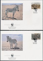 1991 WWF: Hartmann-hegyizebra Sor Mi 702-705 4 Db FDC-n - Other & Unclassified