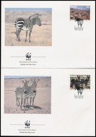 ** 1991 WWF: Zebra Sor 4 FDC-n + Sor Mi 702-705 - Andere & Zonder Classificatie