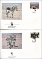 ** 1991 WWF: Zebra Sor 4 FDC-n + Sor Mi 702-705 - Other & Unclassified