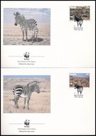 ** 1991 WWF: Zebra Sor 4 FDC-n + Sor Mi 702-705 - Andere & Zonder Classificatie